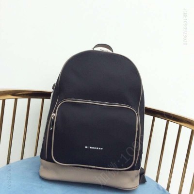 5366580 Burberry 典藏 House格纹装饰 尼龙双肩包 黑色