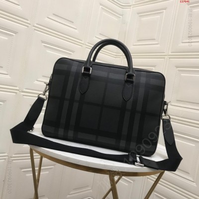 【B家】（灰格）中号公文包，采用标志性Lond