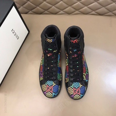 Gucci古驰 G家秋冬男士Ace系列高帮运动鞋