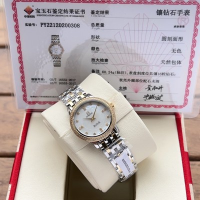 C002972_高仿欧米茄手表 市场最高版本(真钻 原装机) 新款欧米茄omega蝶飞女士腕表