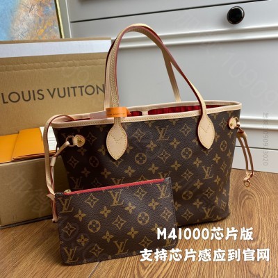 M41000 老花红色 小号购物袋 升级五金 升级面料 Neverfull ...