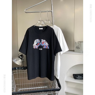 迪奥－DIOR 官款 涂鸦彩绘亲吻基础短袖T恤
