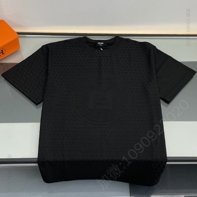 FENDI/芬迪2023ss夏季新款双F定位提花T恤短袖