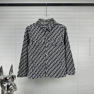 M043148_高仿迪奥男装 Dior 迪奥 D家2023新款经典logo满印提花牛仔情侣款外套
