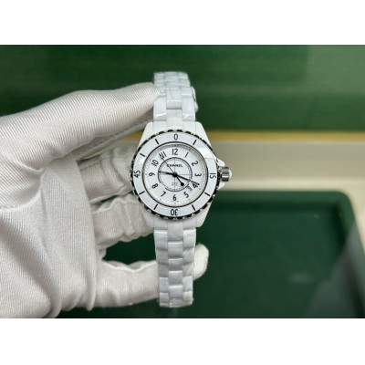 香奈儿J12 全白陶瓷进口工艺 原装瑞士石英机芯腕表