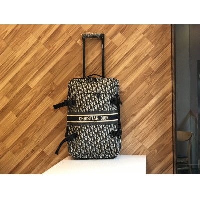 Dior迪奥超轻系列旅行箱 D家经典Trave蓝色老花oblique科技布行李箱/拉杆箱