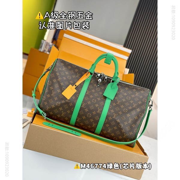路易威登旅行袋 绿色 原厂全钢 M46774 KEEPALL BANDOULIÈRE 50 日本LV旅行包