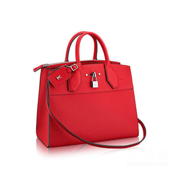 Louis Vuitton City Steamer 中号手袋 M53014宝石红超大容纳空间-汇品网