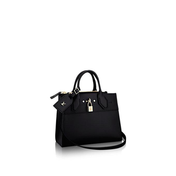 Louis Vuitton光滑小牛皮 CITY STEAMER 迷你手袋 M42623黑色