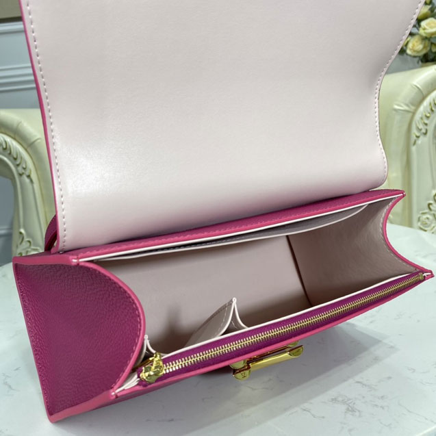 2021 louis vuitton original taurillon calfskin twist one handle bag mm M57090 Orchidee pink