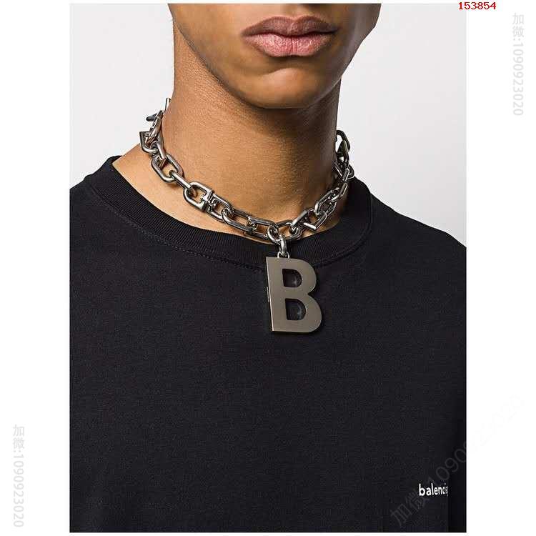 BALENCIAGA复古金属字母 高仿名牌项链 精仿名牌项链 原版名牌项链 A货名牌项链 原单名牌项链 