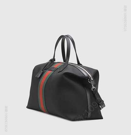 古驰旅行箱包 Gucci科技帆布行李包 Gucci 古驰 男士条纹提挎两用包 原单古驰旅行包 高仿古驰 353406