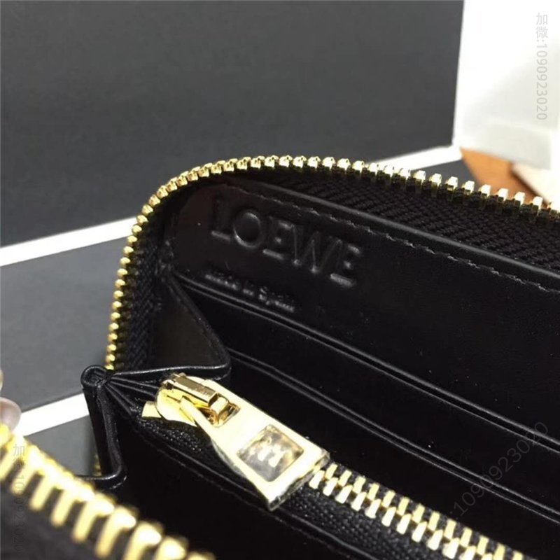 罗意威钱包 Loewe罗意威 Puzzle系列 牛皮长夹 拼色 拉链长款钱包 米色 原单罗意威钱夹 