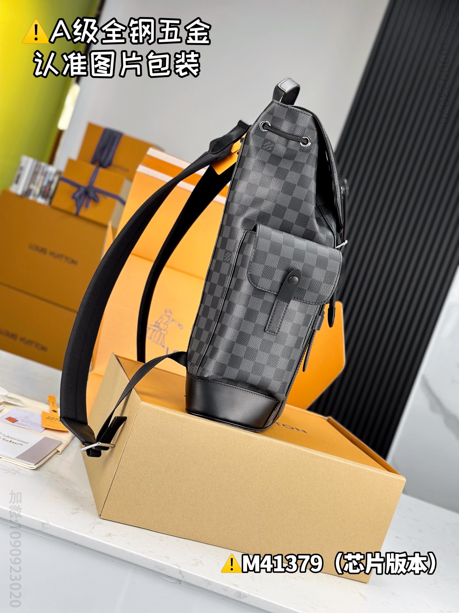 lv Christopher lv Medium Backpack N41379 LV replica bag N41379