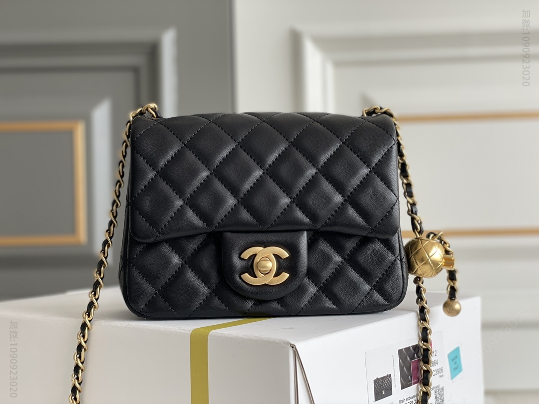 原单香奈儿女包 Chanel 香奈儿金球包 Square mini口盖包 