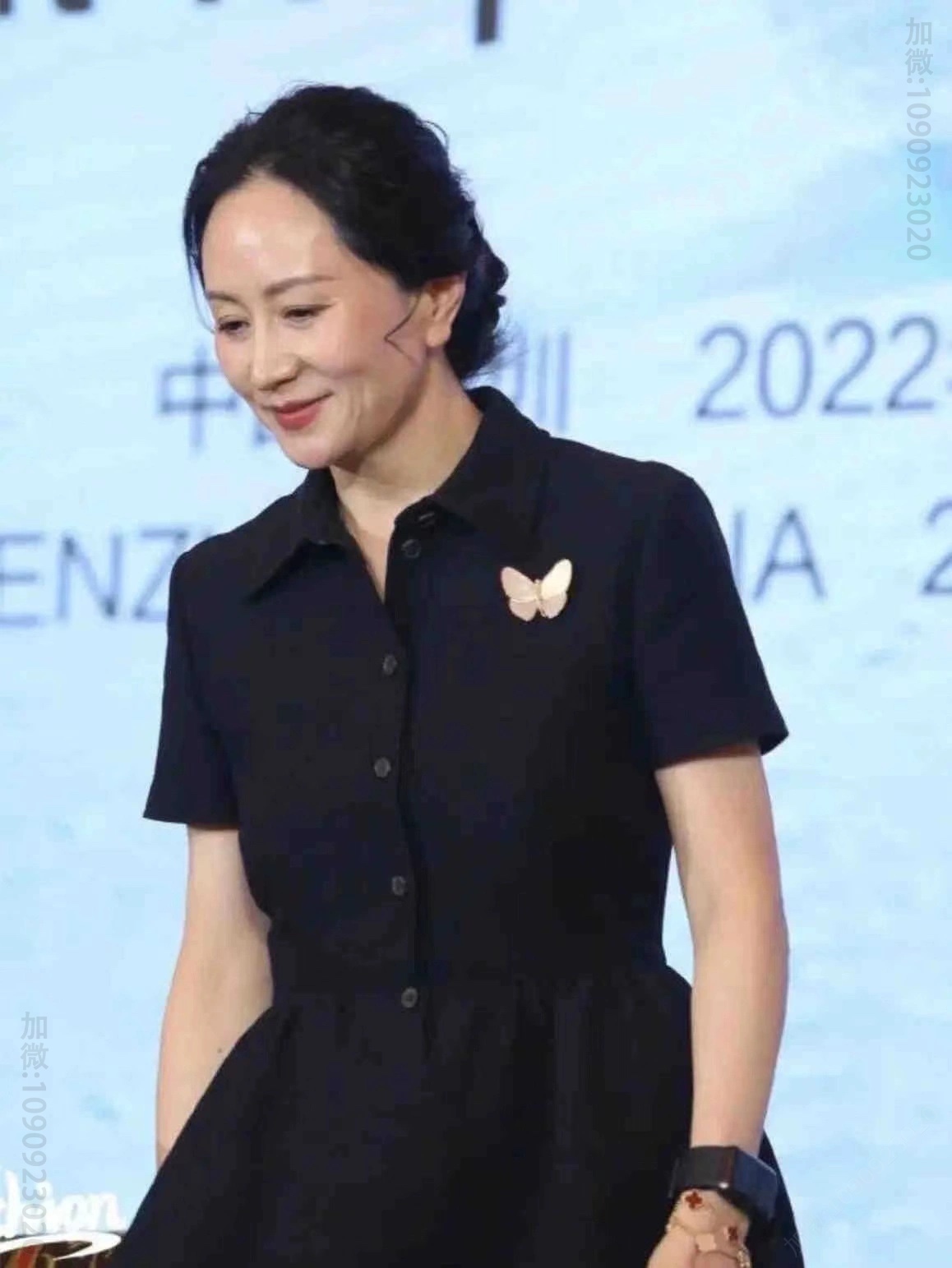 高仿梵克雅宝饰品 孟晚舟女士同款蝴蝶胸针 VanCleef&Arpels 梵克雅宝白贝蝴蝶胸针 