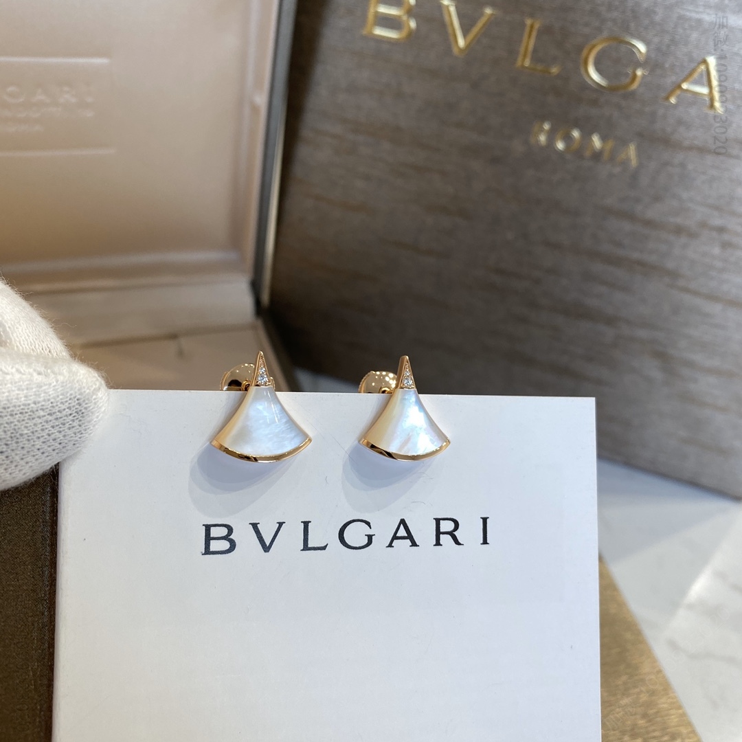 宝格丽耳环饰品 BVLGARI 宝格丽 天然白贝母 Diva s dream耳环 