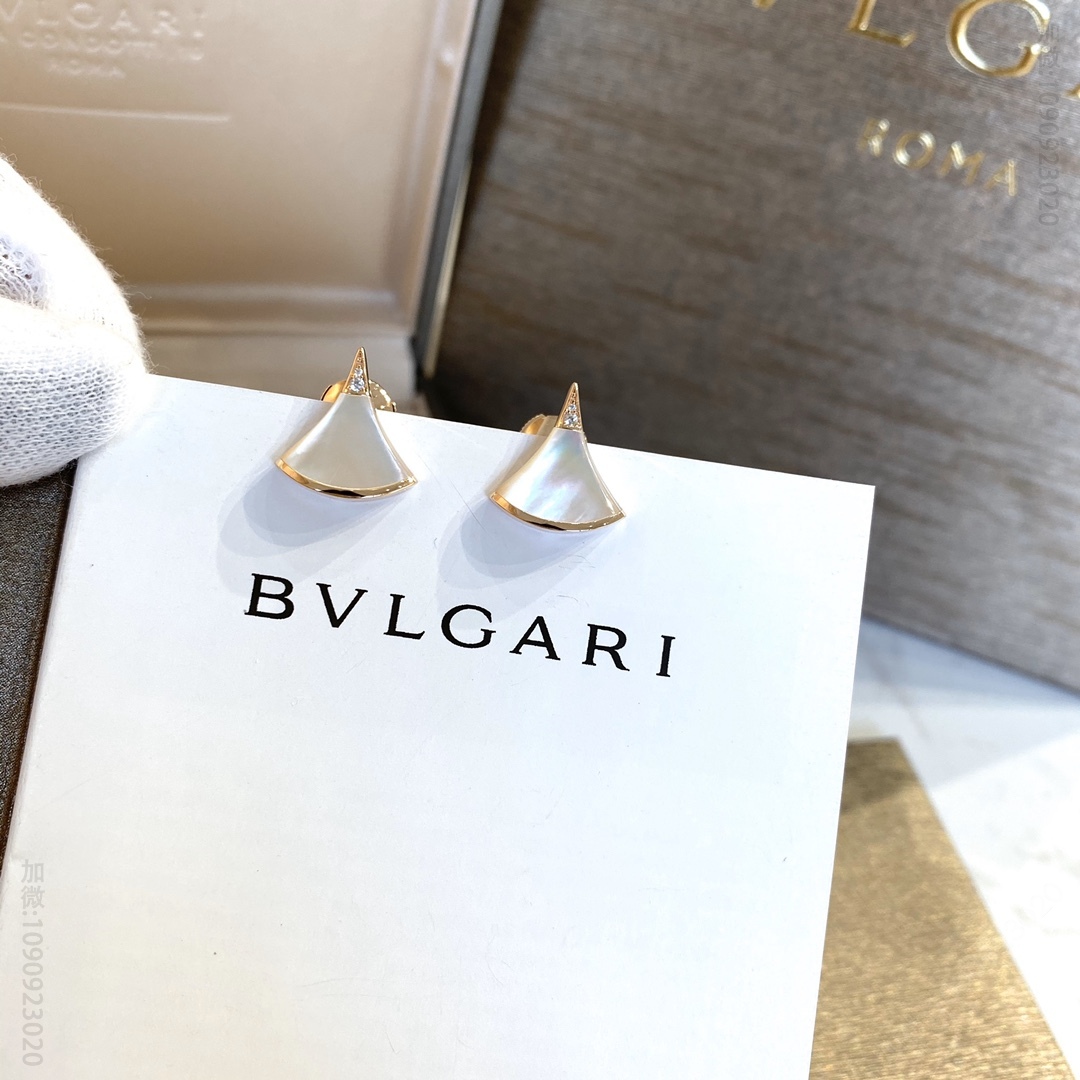 宝格丽耳环饰品 BVLGARI 宝格丽 天然白贝母 Diva s dream耳环 