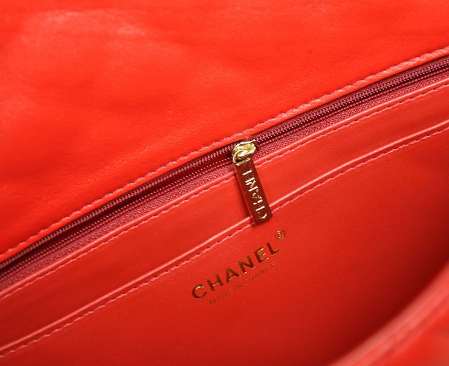 Chanel CF 香奈儿经典2.55 羊皮 红色金链 大号