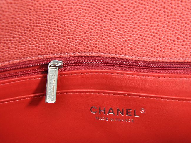 Chanel CF 香奈儿经典2.55 球纹/鱼子酱 红色银链 大号
