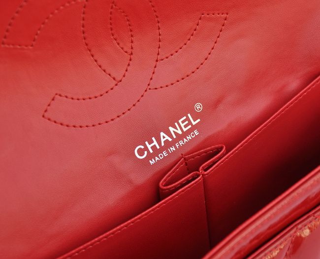 Chanel Reissue 2.55 香奈儿复刻翻盖包 漆皮 黑色银链 小号