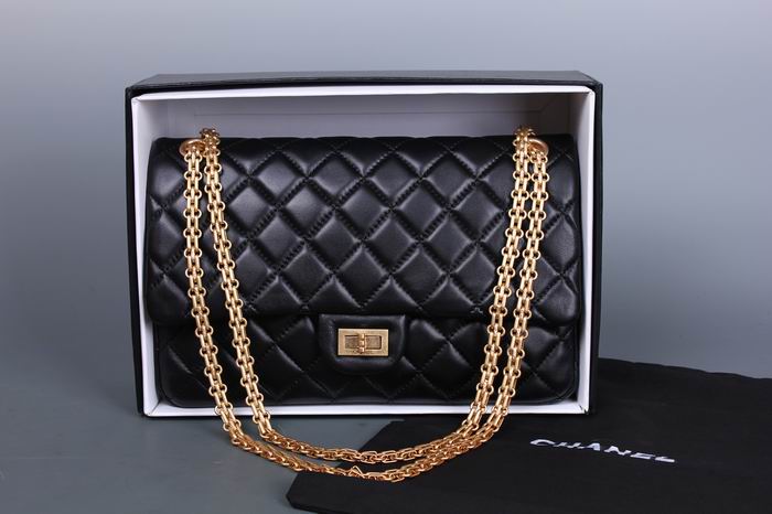 Chanel Reissue 2.55 香奈儿复刻翻盖包 羊皮 黑色金链