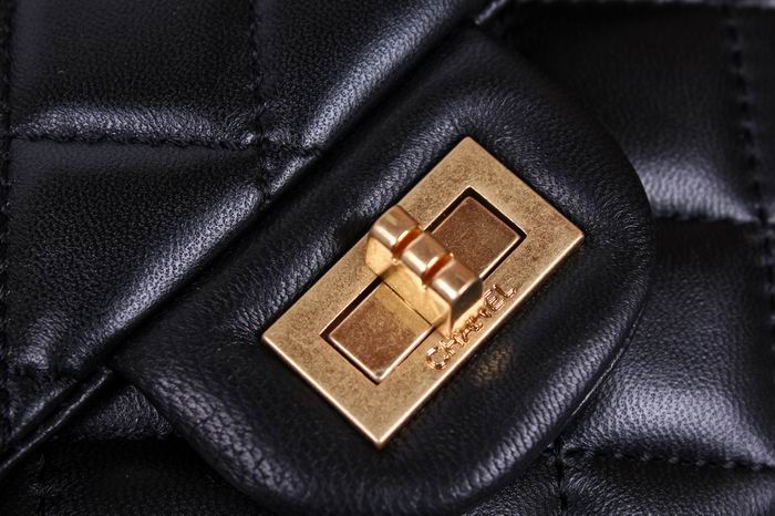 Chanel Reissue 2.55 香奈儿复刻翻盖包 羊皮 黑色金链
