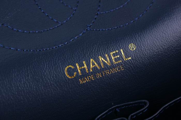 Chanel Reissue 2.55 香奈儿复刻翻盖包 牛皮宝蓝金链