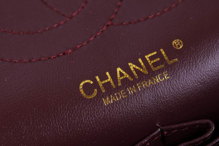 Chanel Reissue 2.55 香奈儿复刻翻盖包 牛皮 枣红金链