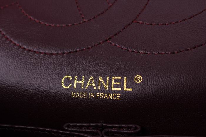 Chanel Reissue 2.55 香奈儿复刻翻盖包 牛皮枣红金链